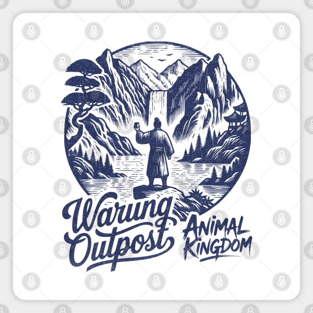 The Warung Outpost Adult Drinking at Animal Kingdom Orlando Distressed Look Magnet by Joaddo
